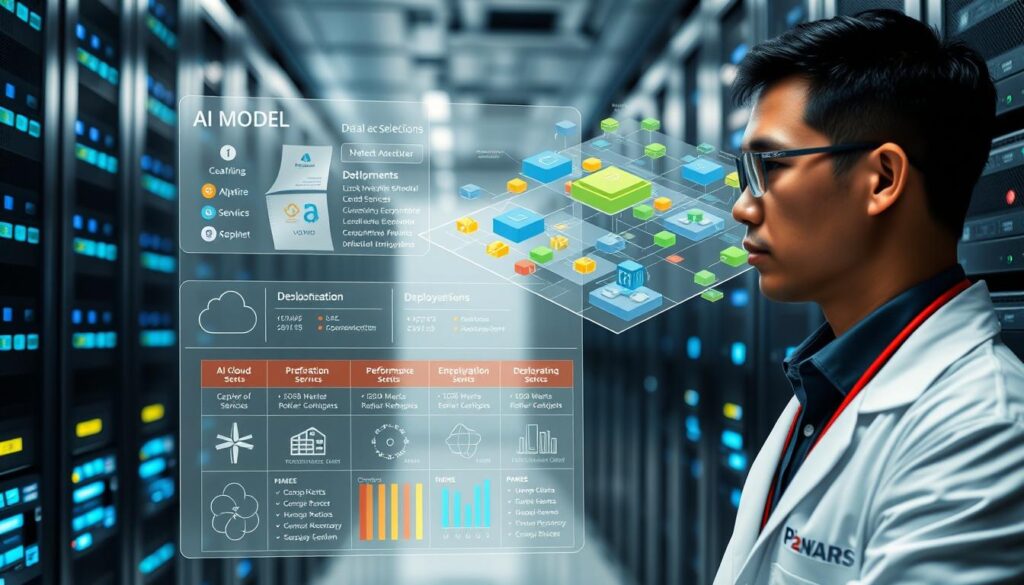 AI model selection architecture and deployment infrastructure