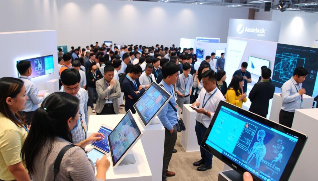 AI product demonstration showcasing AI solutions
